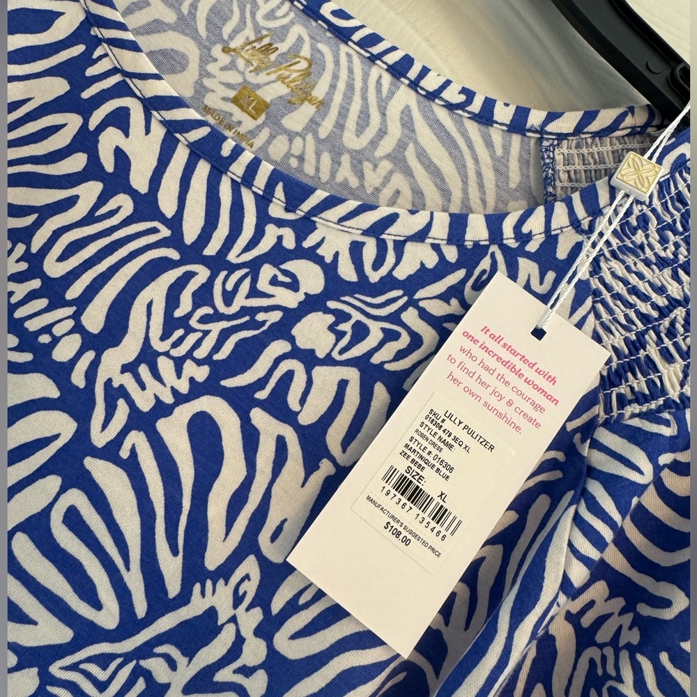 Lilly Pulitzer Rosen T-shirt Dress Size XL NWT - Picture 6 of 7
